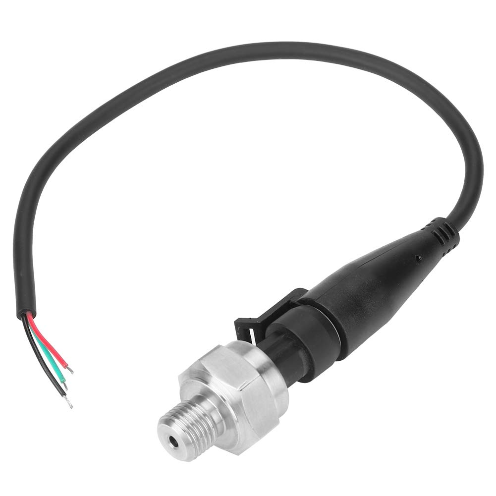 Pressure Transducer Sensor, 0-100PSI G1/4" Input 5V Output 0.5-4.5V / 0-5V Stainless Steel Pressure Sensor for Water Air Gas Fuel Oil