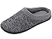HomeTop Men's Comfort Breathable Moisture-Wicking Spring Summer Slip On Memory Foam House Slippers Shoes Indoor/Outdoor (11-12 D(M) US, Gray)