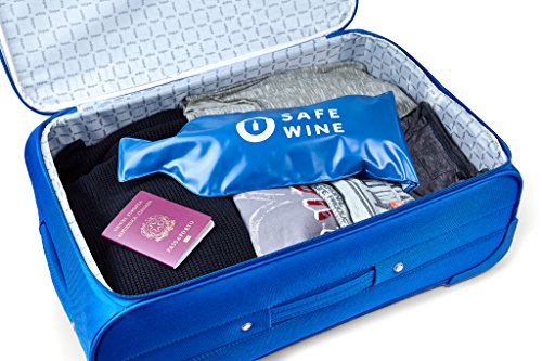 image for Super Safe Wine Bottle Travel Protector Bags (3 PACK) With Corkscrew/B