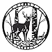 Bits and Pieces - Majestic Deer Silhouette Wall Art - Metal Deer Scene Home Décor Accent