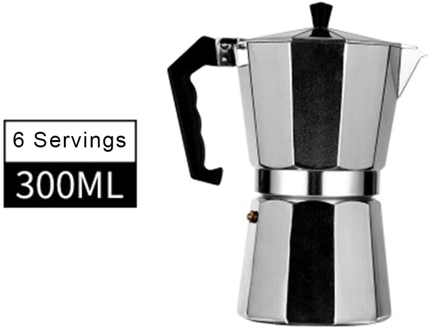 Dogggy 1PCS Moka Stove Top Coffee Maker Aluminum Mocha Coffee Pot Rapid Stovetop Coffee Brewer Stovetop Espresso Maker Moka Pot Moka Express Espresso Maker Easy to Use