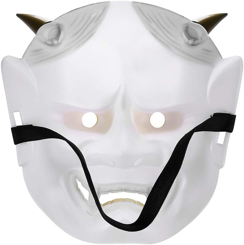 LONTG Halloween Mask Adults Devil Mask with Detachable Horns Demon Costume Mask Horror Scary Head Mask Fancy Dress Headwear Accessory Props for Masquerade Cosplay Theme Party Carnival(7 x8inch) - Image 5