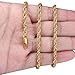 FIBO STEEL 4mm Stainless Steel Rope Chain Necklace for Men 26 inches Gold-tone