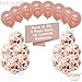 Large 18 Inch, Rose Gold Confetti Balloons Kit – Pack of 20 | Rose Gold Metallic Balloons for Birthday, Baby Shower, Wedding | Chrome Rose Gold Balloons for Bachelorette Rose Gold Party Decorations