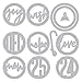 Sizzix Circle Words Thinlits Die Set , Nordic Tim Holtz, 12 Pack, Multiple Sizes, 12 Count