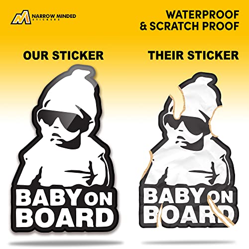 Baby on Board Sticker for Cars Funny, Baby Carlos Hangover, Black and