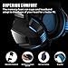 VersionTech Stereo Gaming Headset for PS4 Xbox One, Over Ear Headphones with Noise Isolating Mic, LED Light, Volume Control for Laptop, PC, Tablet, iMac, PSP, Mobile Phone -Bluethumb 4