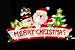 Christmas Window Decoration - Glitter Snowman Santa Merry Christmas Sign With 20 Lights Double Sided