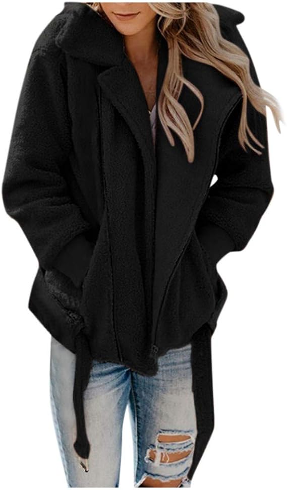 KODMNSW Wollmantel Damen Lang - Winterjacke Mit Kapuze Im Retro-Stil