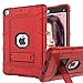 iPad Mini 5 Case, iPad Mini 4 Case, Hybrid Three Layer Armor Shockproof Rugged Drop Protection Cover Case Built with Kickstand for iPad Mini 4/5 7.9 Inch (Red+Black)