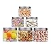 Makone 12 Packs Clear Plastic Jars with Silver Metal Lids (6pc 12oz + 6pc 5oz) BPA Free PET Food Safe Stackable Transparent Storage Container for Slime Kitchen Dry Goods