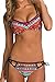 Dearlovers Elegant Vintage Tie Side Bottom Adjustable Bikini Set Swimwear Small Size Multicolored