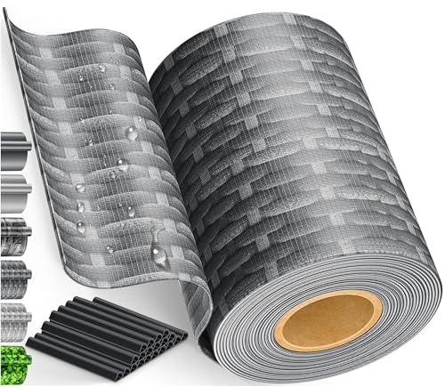KESSER® PVC Sichtschutzstreifen Sichtschutz Rolle Doppelstabmatten Zaun Blickdicht 70m x 19 cm | 60 Befestigungsclips | Wetterfest Windschutz | Zaunfo