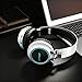 Picun Bluetooth Wireless Headphones LED Portable Bluetooth Headsets Support 7 Colors Lights 20 Hour Playtime TF Card Hi-Fi Stereo Bluetooth Headphones with Built in Mic for Phone/TV/PC/Travel(White)