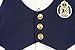 Lilax Baby Boy Sailor Outfit Footie with Hat 2 Piece Set 0-3 Months Navy