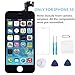 iPhone 5s Screen Replacement [Black] - P-zone LCD Display Touch Digitizer Full Assembly Kit (Include Front Camera + Proximity Sensor + Ear Speaker) with Repair Tools and Screen Protector