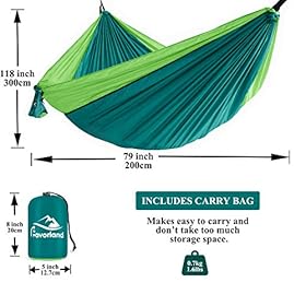 Favorland Camping Hammock Double & Single with Tree Straps for Hiking, Backpacking, Travel, Beach, Yard - 2 Persons… 51zTebPR5nL