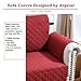 Argstar Reversible Sofa Slipcover for Dogs, Couch Cover for Pets, Reversible Sofa Protector for Dogs, Sofa Slipcovers with Straps, Red/Tan (3-4 Seater, XL Sofa)