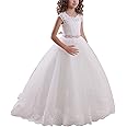 Abaowedding First Communion Dresses Flower Girl Dress Lace Up Communion Dress Ball Gown Girl Dress