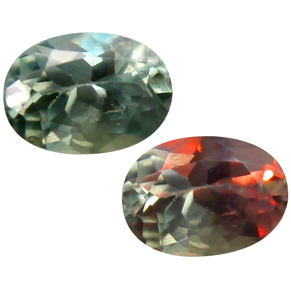 0.39 ct OVAL SHAPE (5 x 4 mm) 100% NATURAL (UN-HEATED) COLOR CHANGE ALEXANDRITE LOOSE GEMSTONE