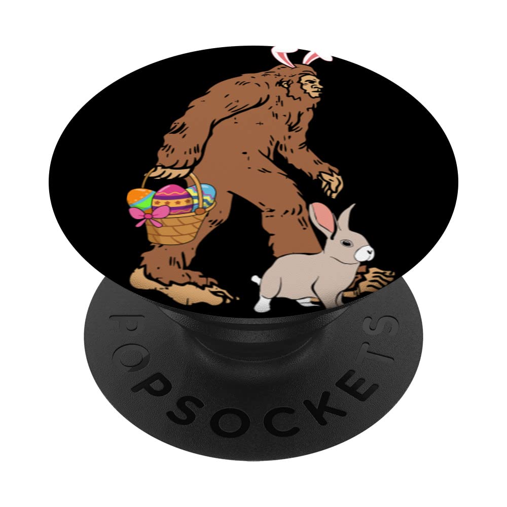 Easter Bigfoot Bunny Easter Egg Hunting Sasquatch PopSockets Swappable PopGrip