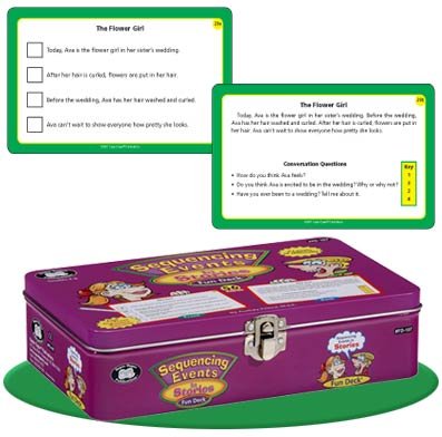 Sequencing Events in Stories Fun Deck Cards - Super Duper Educational Learning Toy for Kids