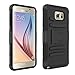 Note 5 Case, EC™ Hard Shock-Resistant Heavy Duty Armor Holster Protective Case Cover with Belt Swivel Clip + Kickstand for Samsung Galaxy Note 5 (Black)