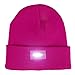 Mens Winter 5 LED Lights Lighted Night Fishing Knitt Beanie Hat Cap Roll-up Brim