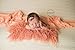 VEGAN (Animal Friendly) Peach Faux Flokati Fur, Newborn Photo Props, Hypoallergenic & Washable Baby Props, Basket Stuffer Fur Photography Props - CUSTOM PHOTO PROPS