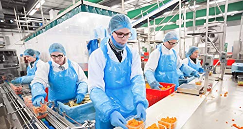 100 Pack Blue PE Aprons 28 x 46 inches. 2 Mil Disposable Polyethylene Aprons. Unisex Waterproof Workwear. Blue Protective Uniform Aprons for Men, Women. Lightweight, Breathable. Wholesale Price. - Thumbnail 6