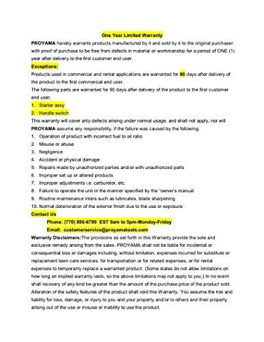 PROYAMA Extreme Duty 2-Cycle Dual Line Trimmer and Brush Cutter, 42.7cc