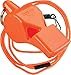 Fox 40 Pearl Safety Loud Pealess Outdoor, Survival, & Marine Whistle with Breakaway Lanyard | 3 Piece Bundle with Koala Lanyard - Orange