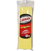 Libman Commercial 3959 Big Gator Mop with Brush Refill, Synthetic and Cellulose, 11" Wide Sponge, Yellow (Pack of 6)