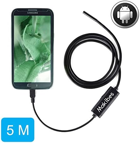 5.5mm 1.3MP Android Endoscope OTG Micro USB Endoscope Waterproof Borescopes Inspection Camera with 6 LED and 5M Cable for Mobile Phones Notebooks