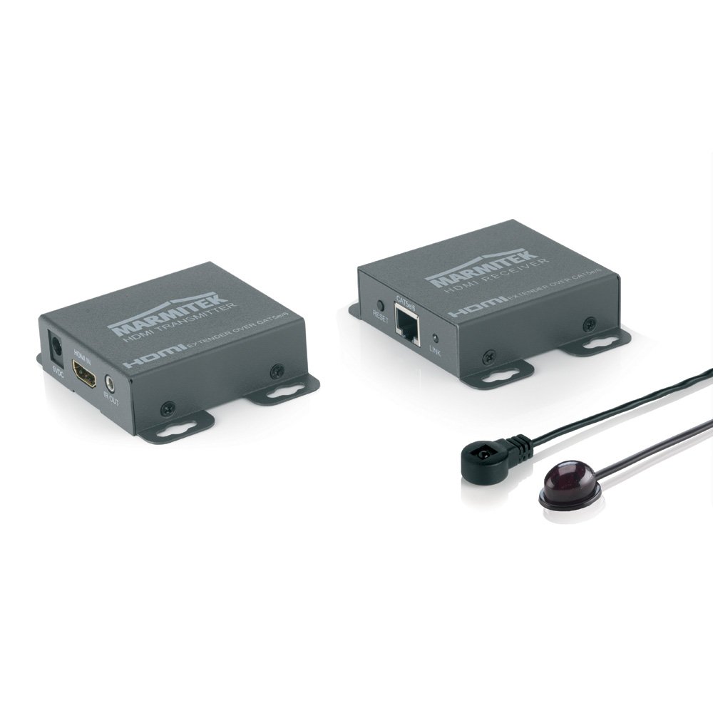 'MARMITEK 08273 Megaview 66 HDMI Extender Over CAT5 Cable, with Infrared Signal Grey