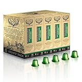 Café AllOro Medium Roast Ultra Premium Italian Espresso & Lungo Coffee/Nespresso Compatible Capsules, Organic Guatemalan, 50 Count