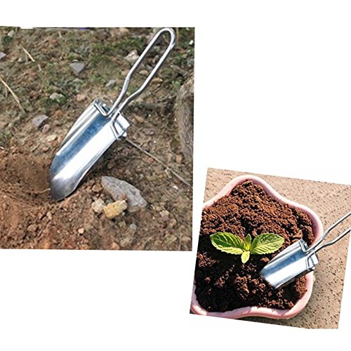 LUBAN Folding Trowel Mini Stainless Steel Garden Shovel for Gardening (FYZ064SC)