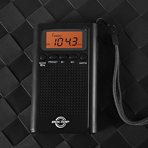 Pocket-Radio-Digital-AMFM-Radio-with-Clear-Speaker-LCD-Screen-Alarm-Clock-Earphone-and-Stereo-Mode