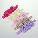 Fullkang 5pc Babys Girls Elastic Headband Chiffon Flower Photography Headbands