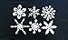 6 lace crochet snowflakes white winter decoration