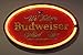 We Feature Budweiser Beer - Reproduction Vintage Advertising Oval Sign - Battery Powered LED Neon Style Light - 16 x 11 x 2 Inches