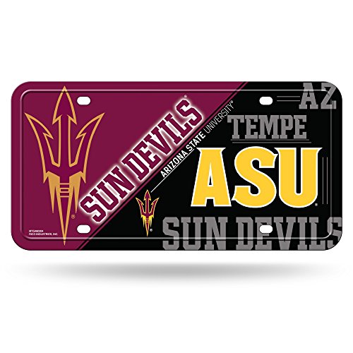 NCAA Arizona State Sun Devils "Pitch Fork" Metal Auto Tag
