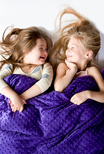 image for Harkla 7lb Weighted Blanket for Kids Autism & Anxiety - Great for Sens