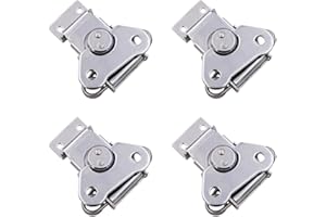 JaBoaRe Medium-Sized Silver Twist Latch, Suitable for Various Wooden Box Packaging Butterfly Twist Latch Locks (4 pcs)