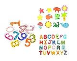 Novelty House Educational Toys 48pcs Refrigerator Magnets Number Letters Animal Cartoon Fun Fridge Magnets for Toddlers Kids Gift Set