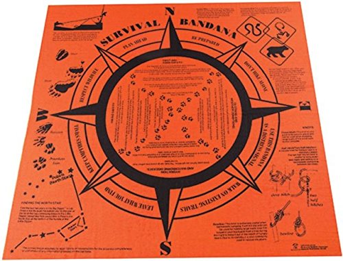 5IVE STAR GEAR Handkerchief,1st Aid Survival,Red 3767000