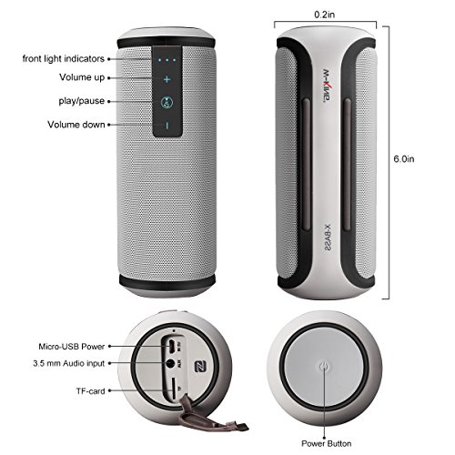 image for Outdoor Wireless Speaker,ELEGIANT Super Bass Portable Speaker 4.0 Wate