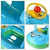 SUPOW-Baby-Swim-Float-Seat-Rose-Red-Cartoon-Car-Shaped-Boat-Pool-Ring-Seat-With-Sunshade-Canopy-For-Kids-Baby-Child-Toddler-Infant
