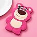 Pink Strawberry Bear Soft Silicone Rubberized 3D Cartoon Case for iPhone X iPhoneX 10 Cute Lovely High Fashion Fun Cool Lovely Special Gift for Teens Little Girls Women Kids (Lotso Huggin Bear)
