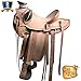 HILASON 16″ Western Horse Saddle Leather Wade Ranch Roping Tanthumb 1